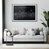 Cincinnati Skyline Art Print for Living Room Dark 1