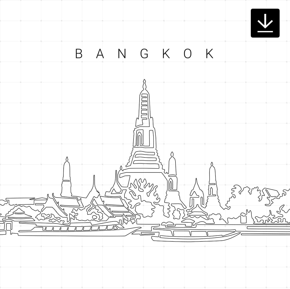 Bangkok Wat Arun SVG - Download