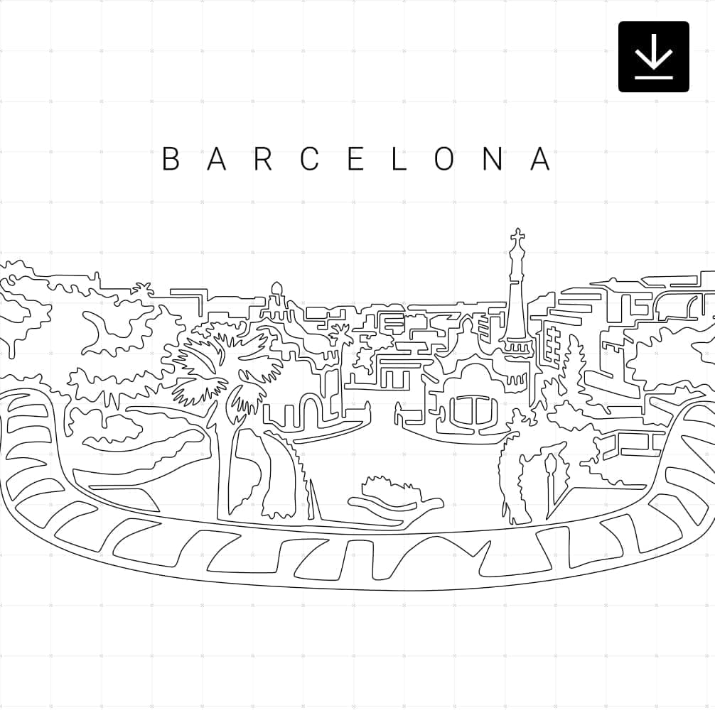 Barcelona Park Guell SVG - Download