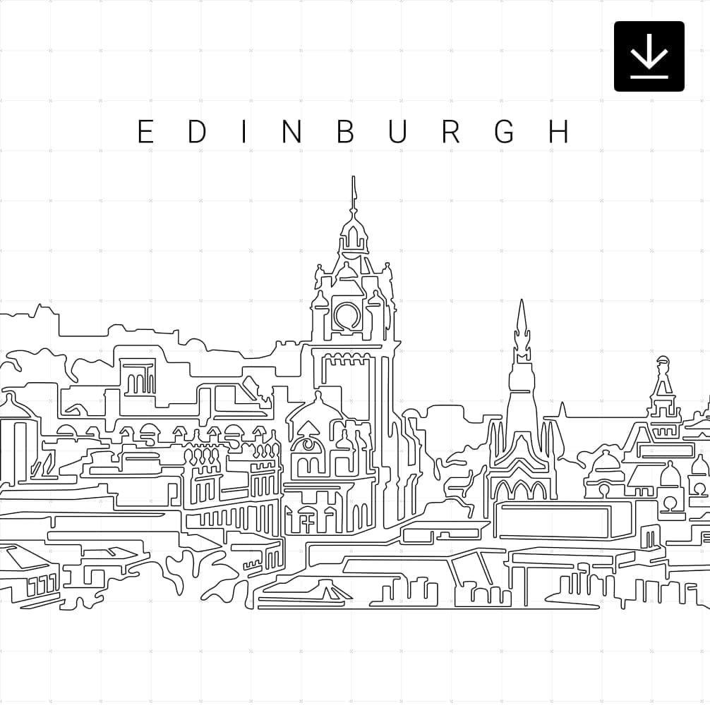 Edinburgh Skyline SVG - Download