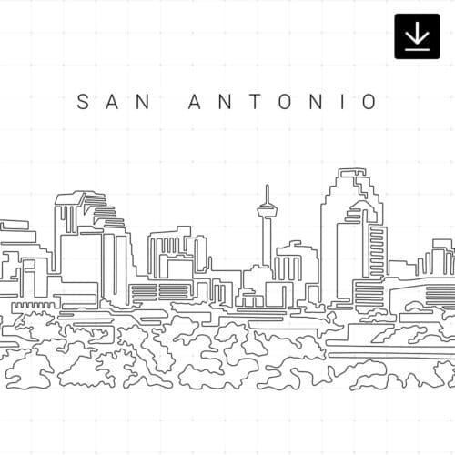 San Antonio Skyline SVG - Download