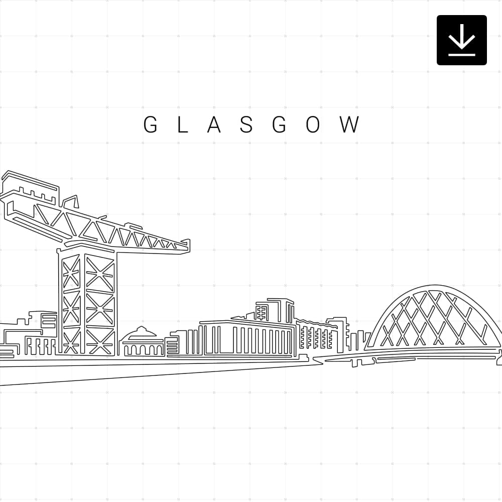 Glasgow Skyline SVG - Download