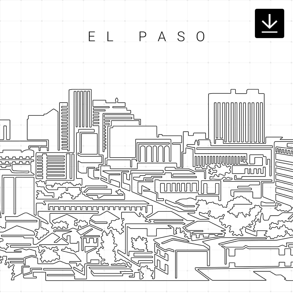 El Paso Skyline SVG - Download