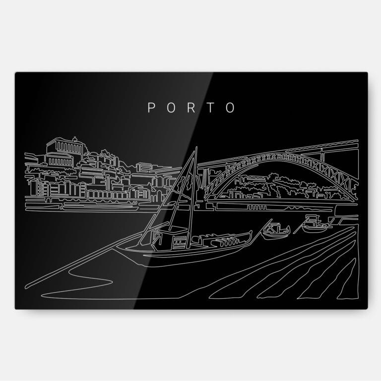 Porto Metal Print Wall Art - Main - Dark