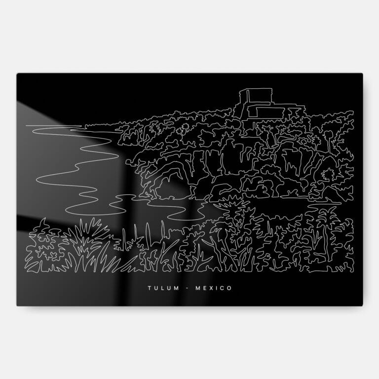 Tulum Mexico Metal Print Wall Art - Main - Dark