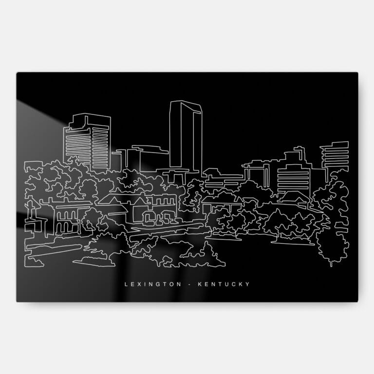 Lexington Skyline Metal Print Wall Art - Main - Dark