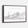 Framed Cleveland Canvas Print Main Light