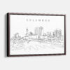 Framed Columbus Canvas Print Main Light