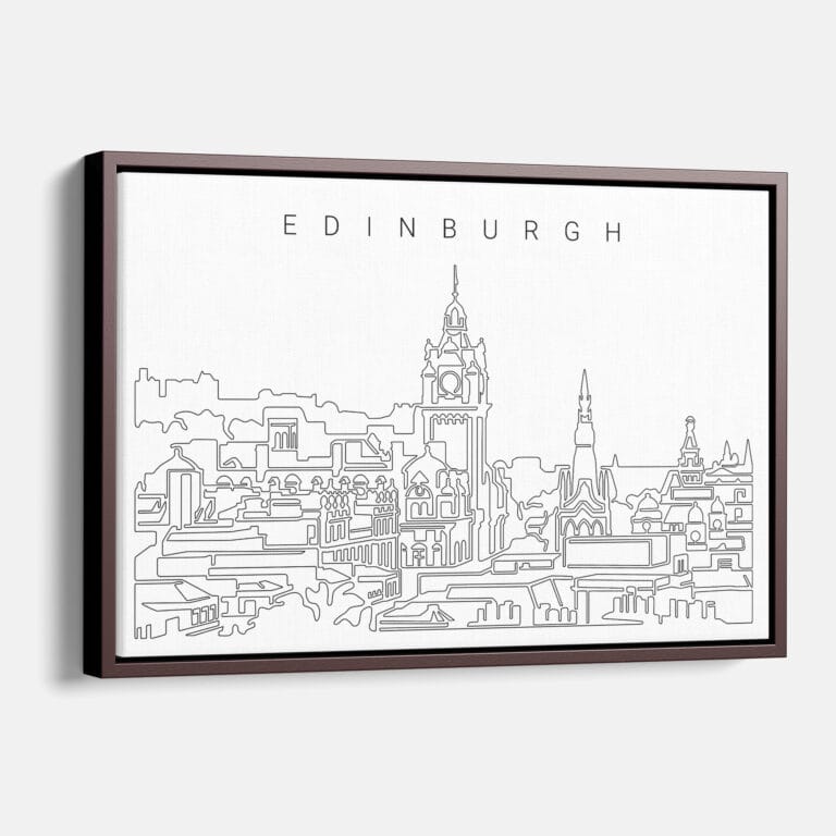 Framed Edinburgh Canvas Print Main Light