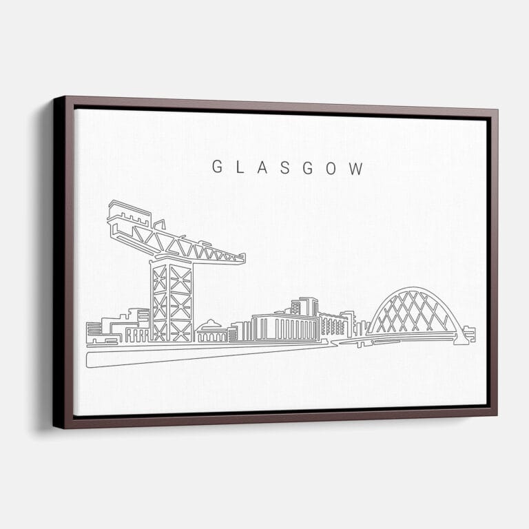 Framed Glasgow Canvas Print Main Light