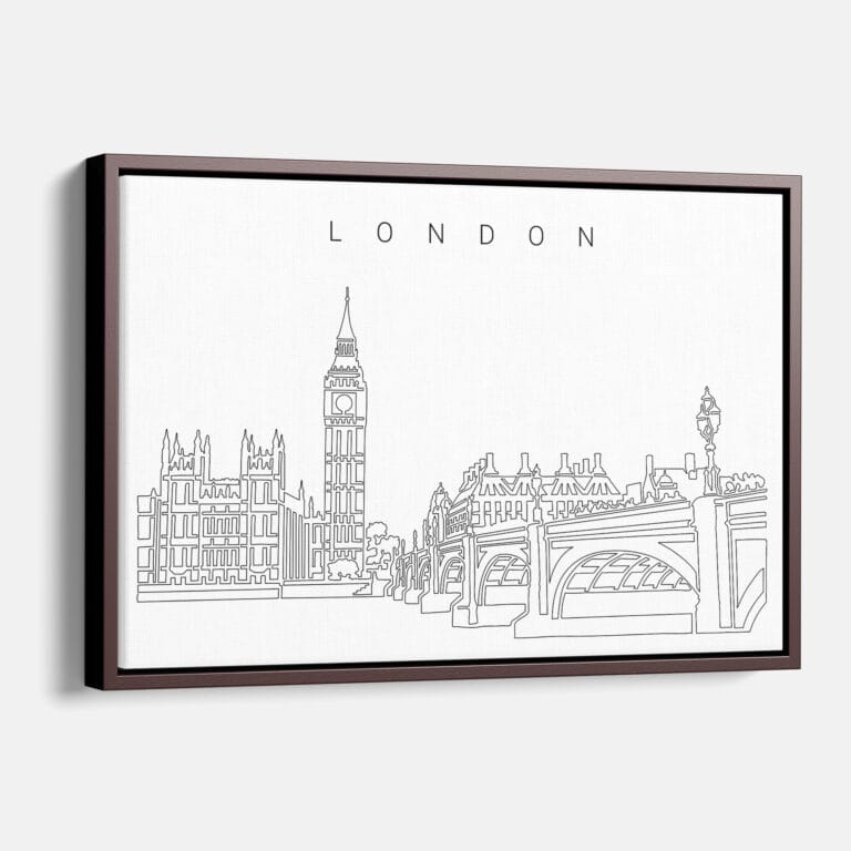 Framed London Big Ben Clock Tower Canvas Print Main Light