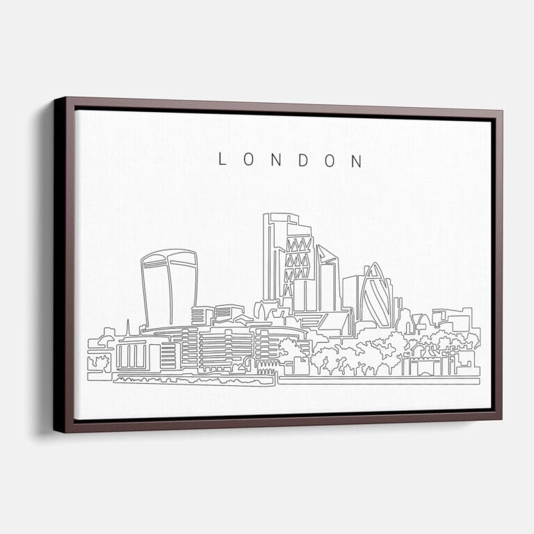 Framed London City Canvas Print Main Light