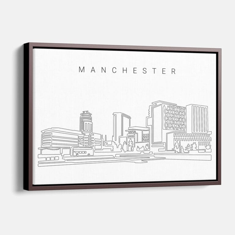 Framed Manchester Canvas Print Main Light