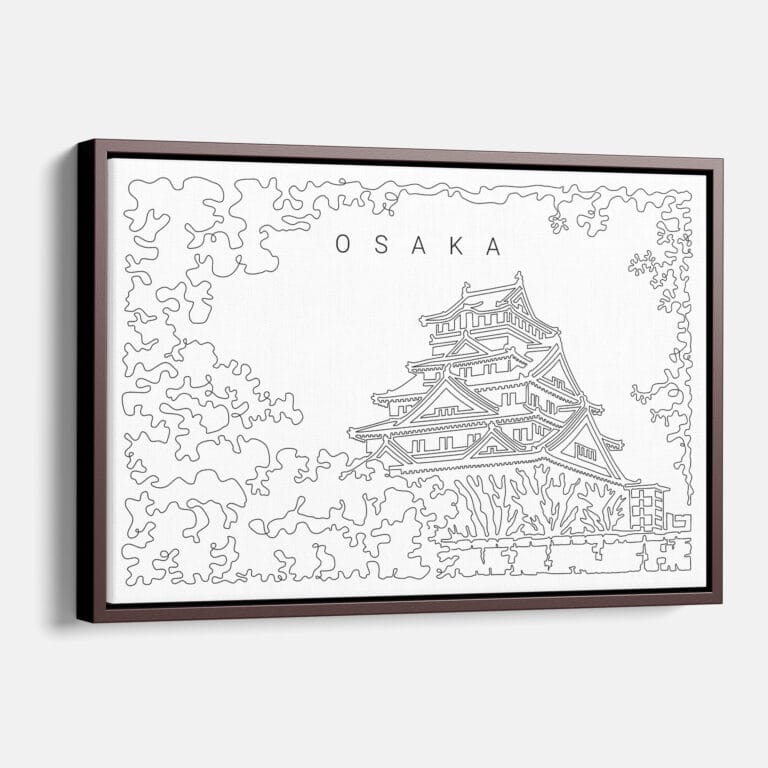 Framed Osaka Canvas Print Main Light