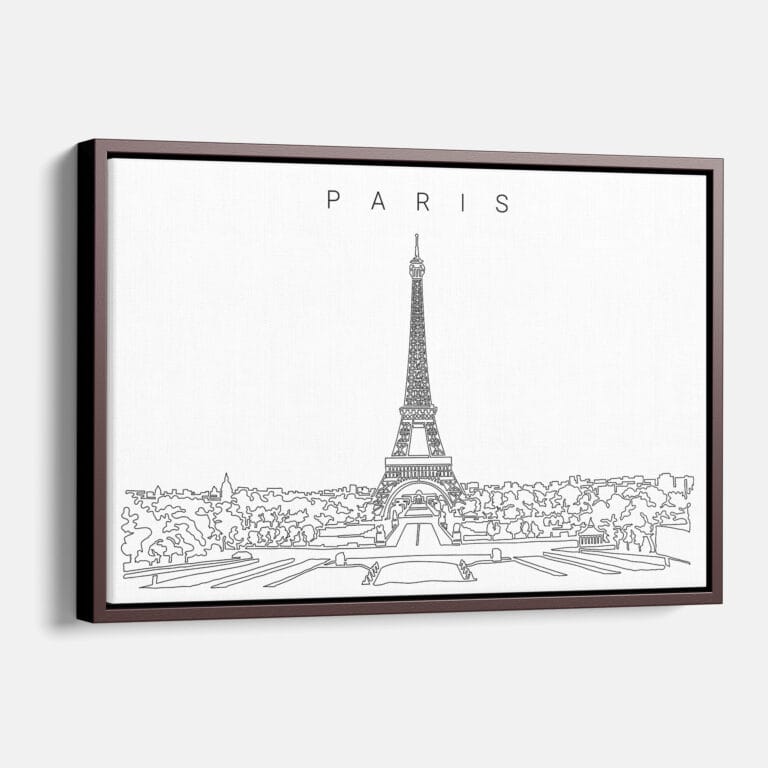 Framed Paris Canvas Print Main Light