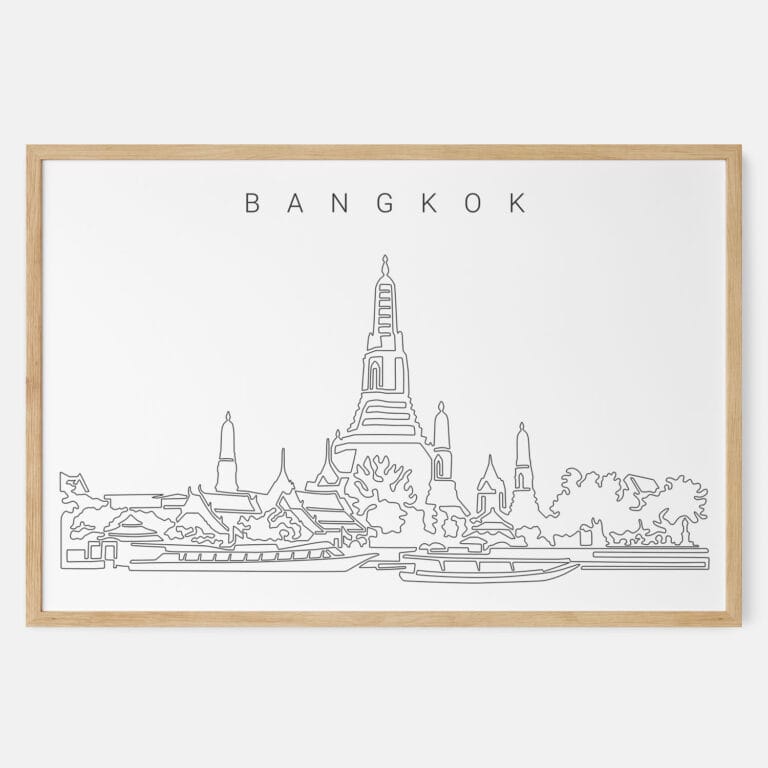 Framed Bangkok Wat Arun Temple Art print Landscape Main