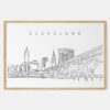 Framed Cleveland Art print Landscape Main