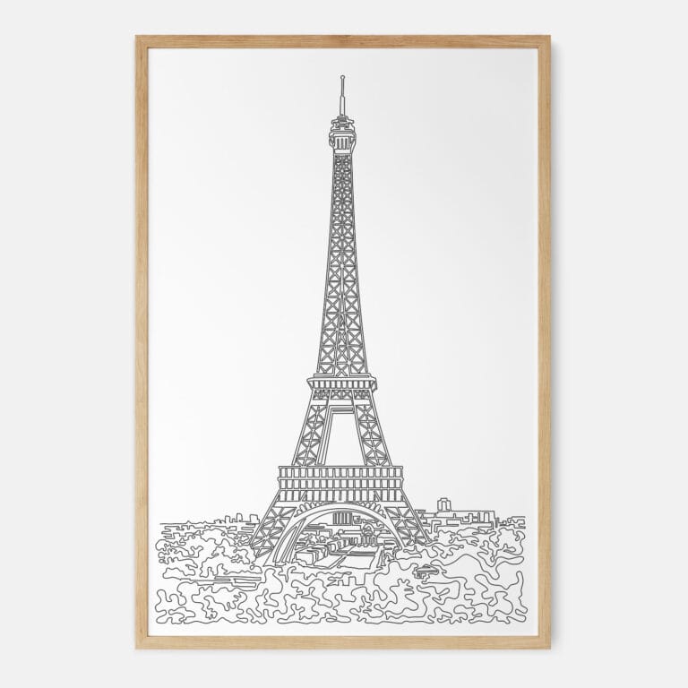 Framed Eiffel Tower Art print Portrait Main