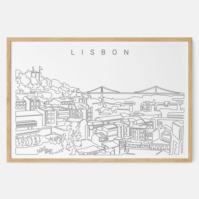 Framed Lisbon Art print Landscape Main