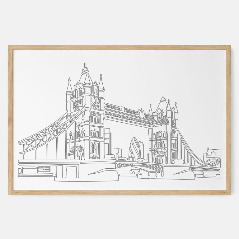 Framed London Bridge Art print Landscape Main