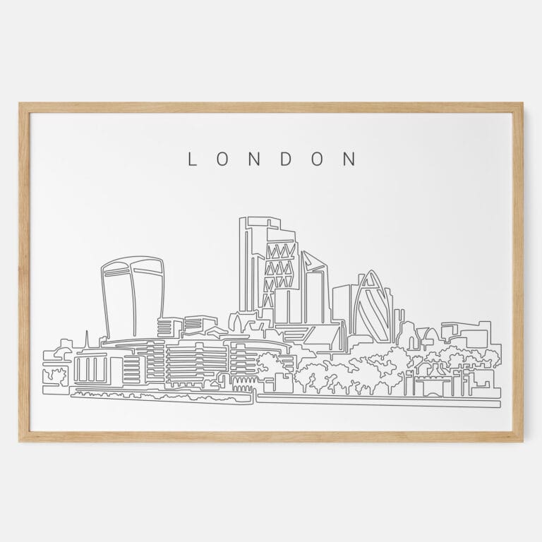 Framed London Skyline Art print Landscape Main