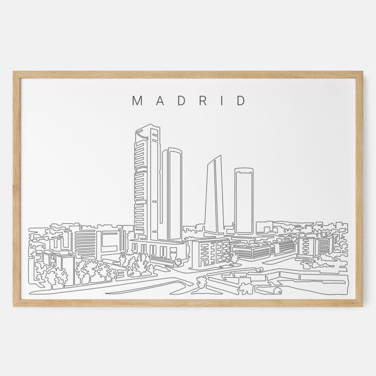 Framed Madrid Art print Landscape Main