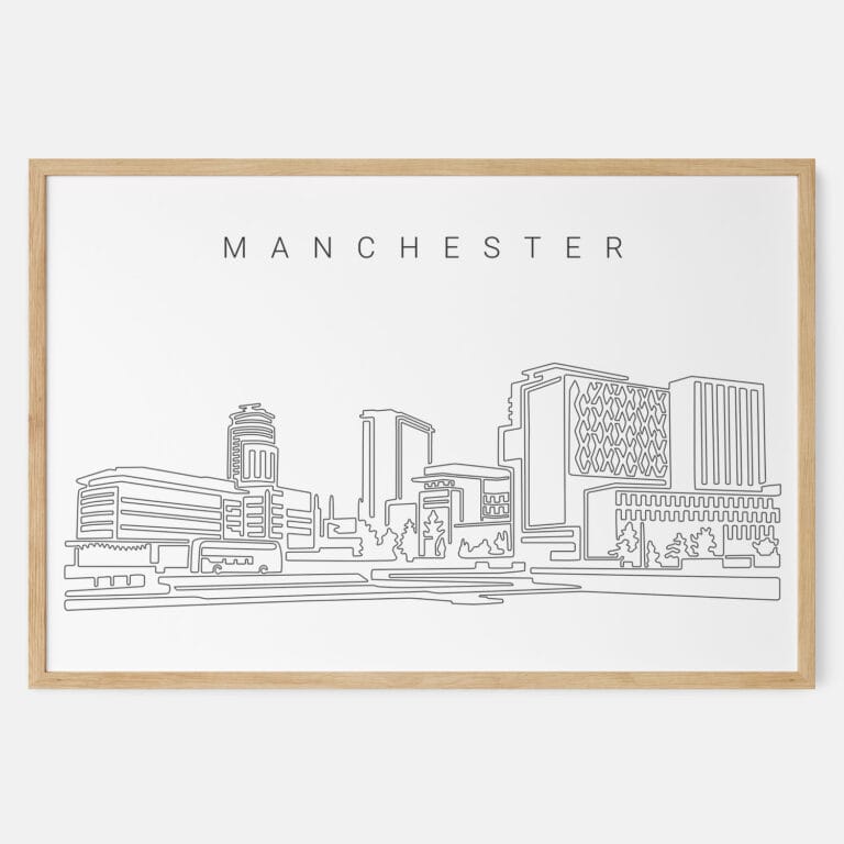 Framed Manchester Art print Landscape Main