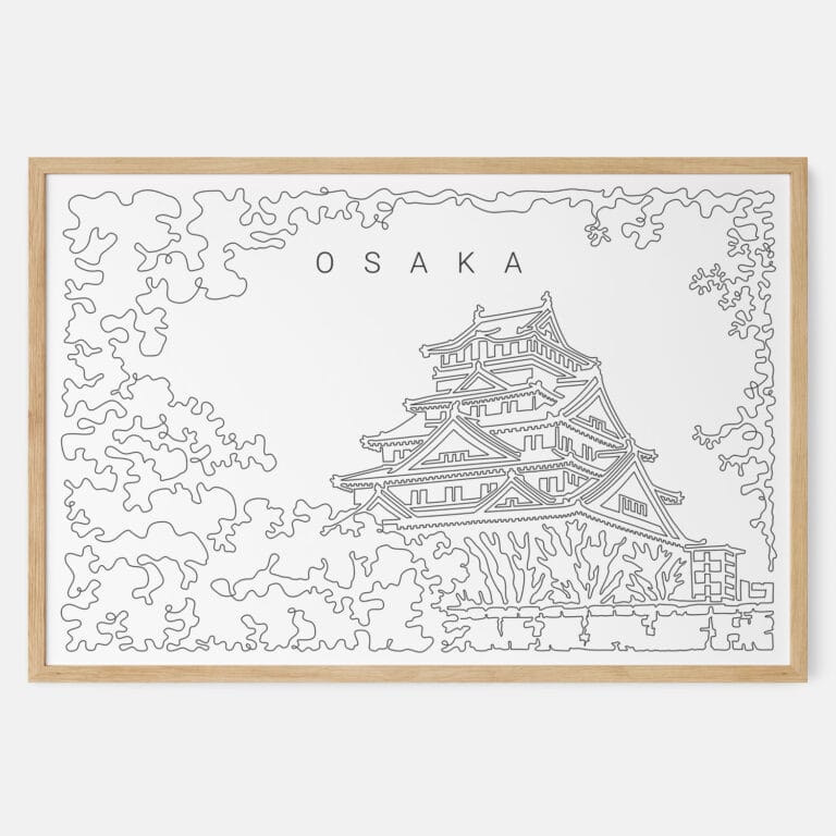 Framed Osaka Art print Landscape Main