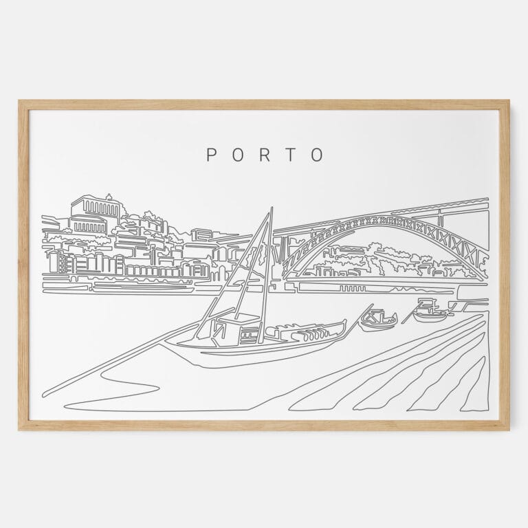 Framed Porto Dom Luis Bridge Art print Landscape Main