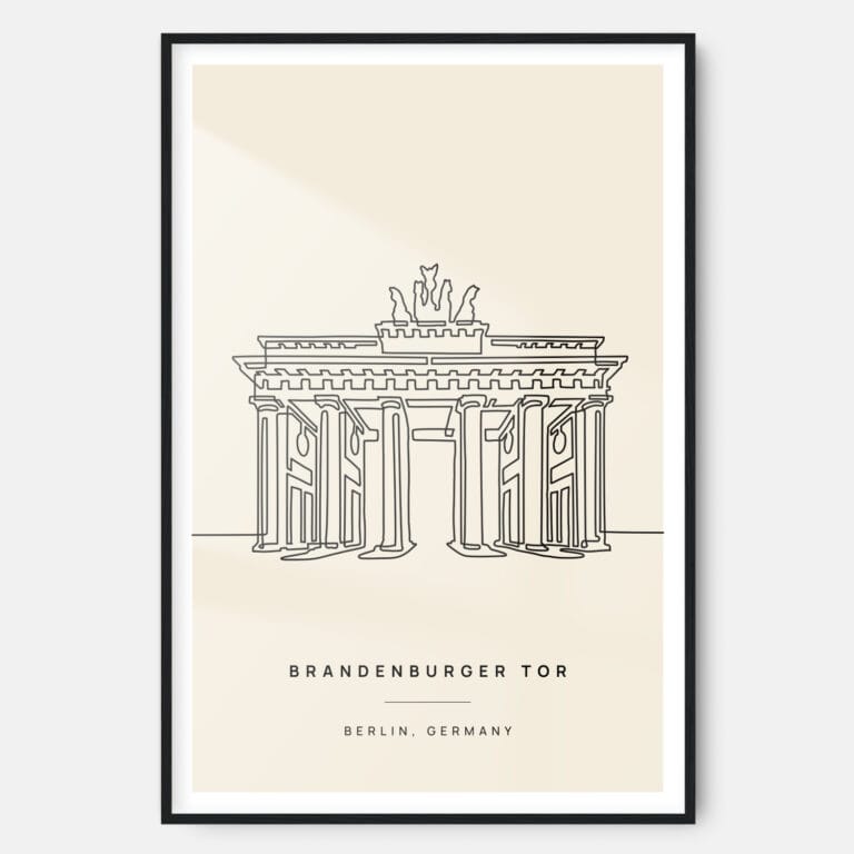 Berlin Brandenburger Tor Art Print - Main - Black Frame