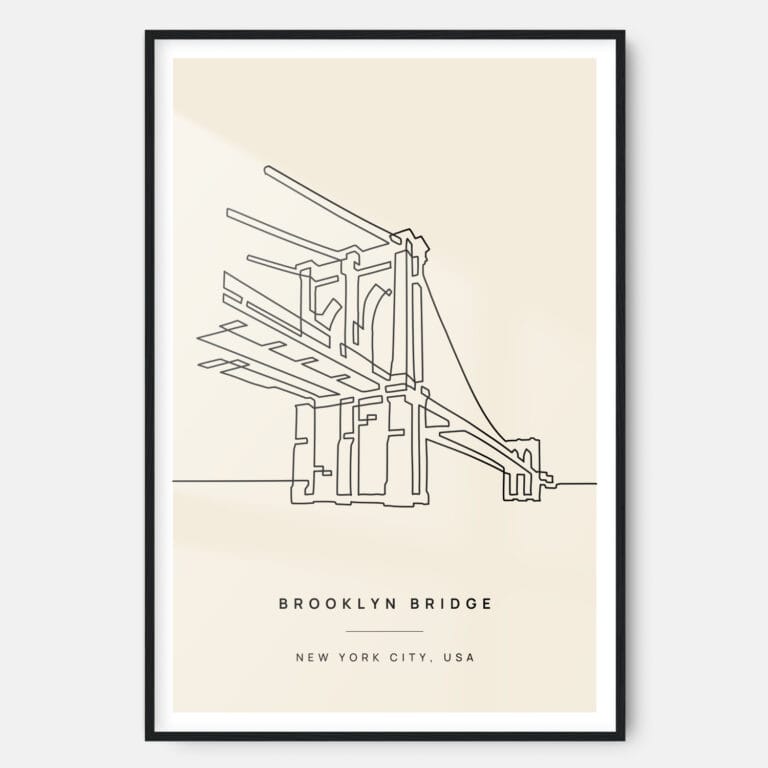 Brooklyn Bridge Landmark Art Print - Main