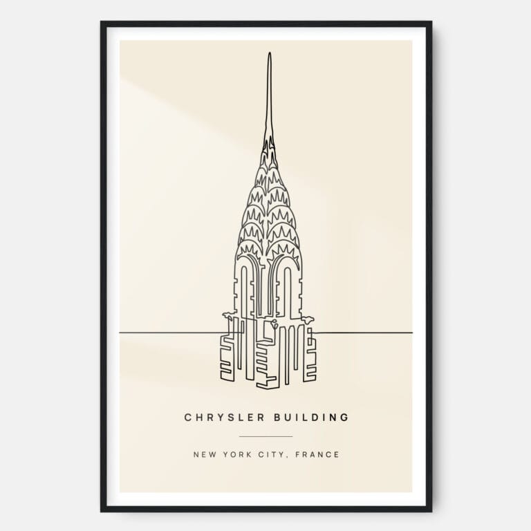 Chrysler Building Landmark Art Print - Main - Black Frame