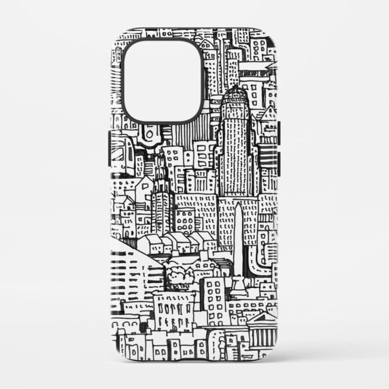 Buffalo NY Line Art Phone Case - Tough Case - Main Blank