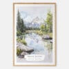 Bring the breathtaking beauty of Grand Teton National Park into your home with this stunning watercolor art print, featuring serene reflections and majestic mountain peaks.