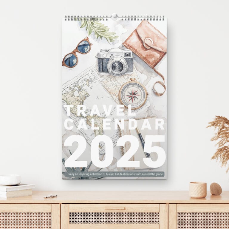 2025 Wall Calendar - Travel - Bucket list - Main