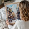 05 - Woman Holding Framed Hanoi Old Quarter Watercolor Wall Art - Portrait.jpg